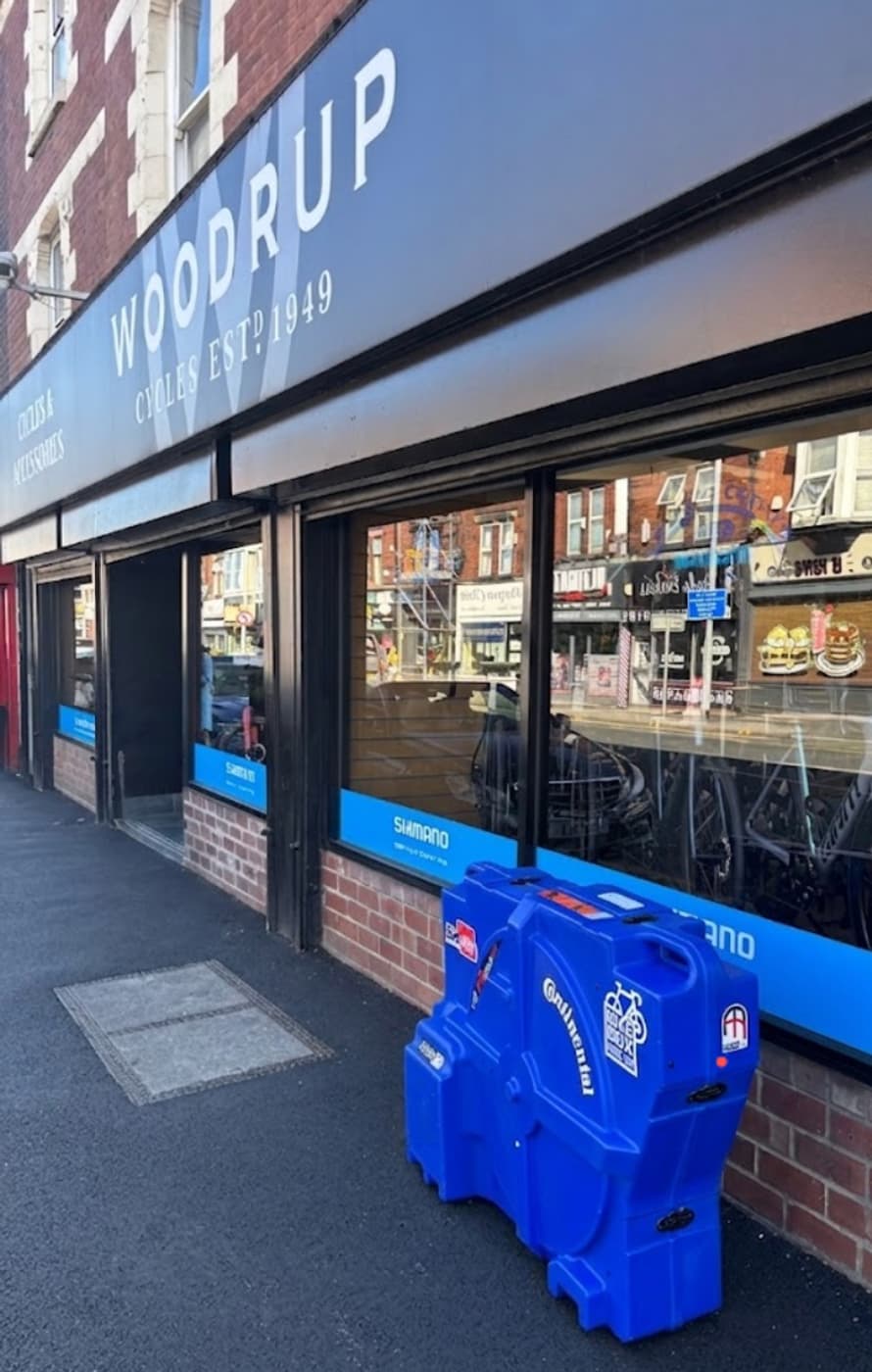 Bike Box Hire UK boxes at Woodrup Cycles